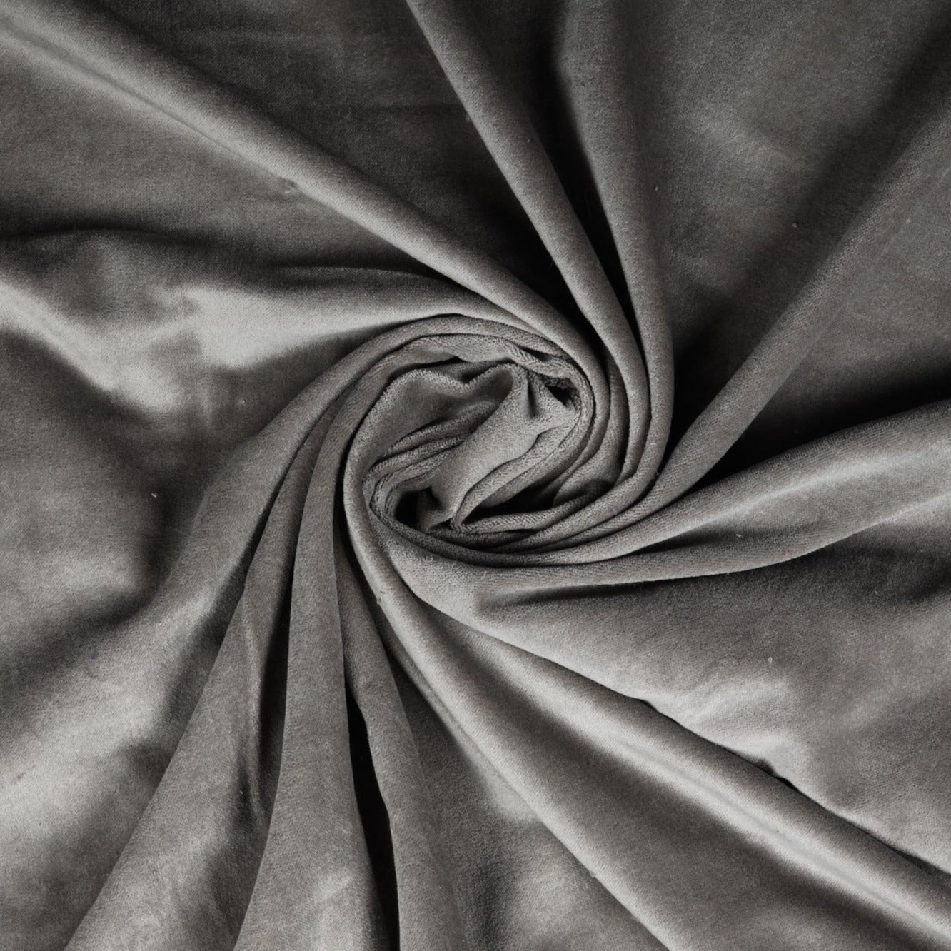 Buy Solid Grey Cotton Velvet Fabric Online