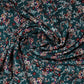 Teal Green Ditsy Floral Print Rayon Fabric 