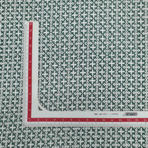 White & Green Embroidery Georgette Fabric