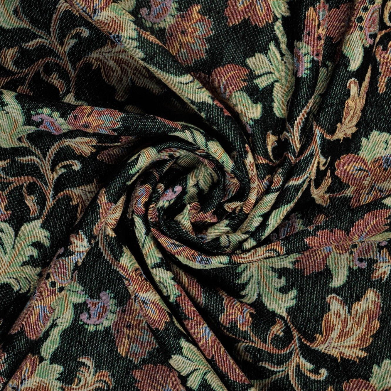 Green Floral Print Tapestry Fabric Trade UNO