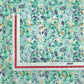 Green Leaf With Lurex Print Rayon Fabric Trade UNO