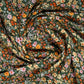 Green Multi Color Ditsy Floral Print Rayon Fabric Trade UNO
