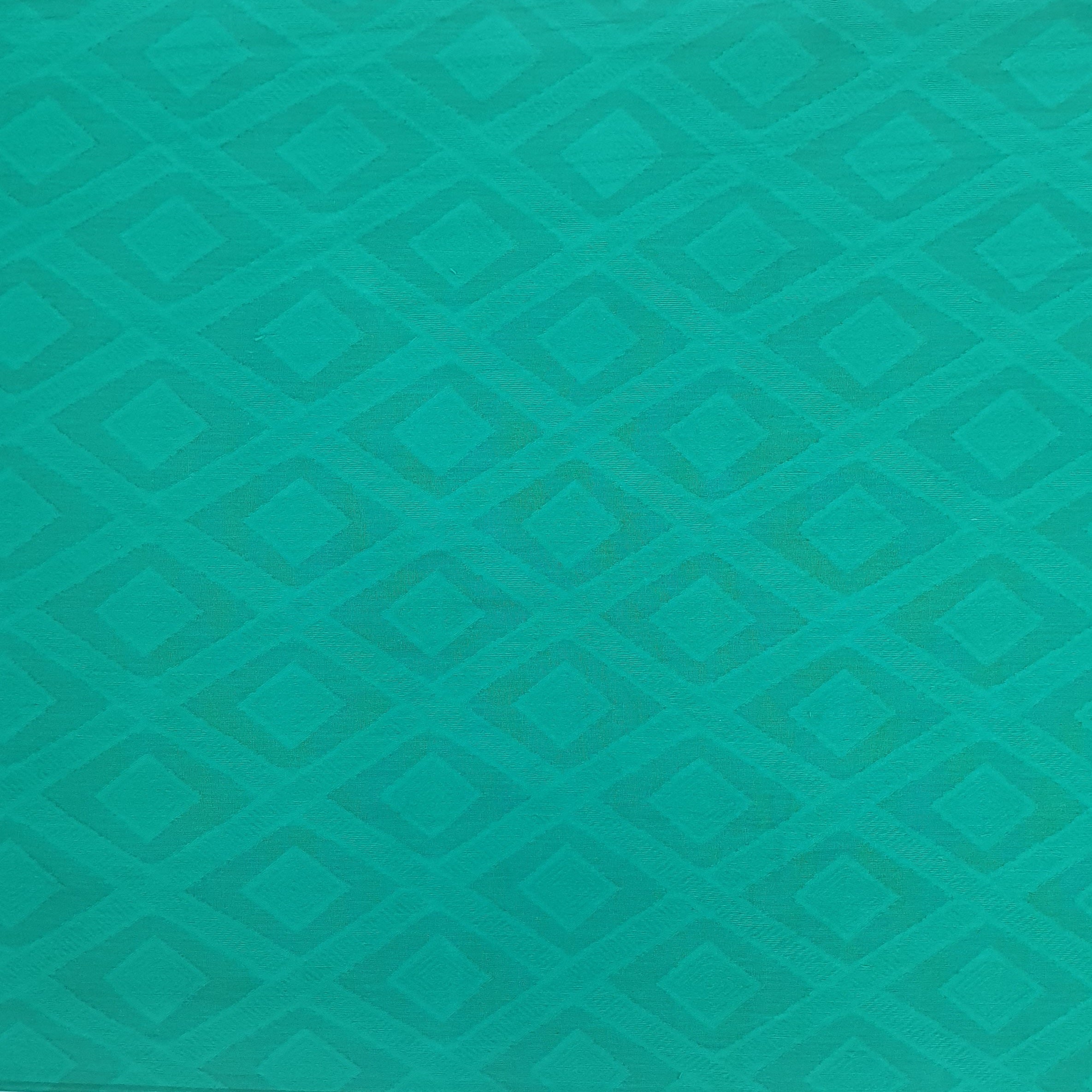 Green Solid Cotton Jacquard Fabric Trade UNO