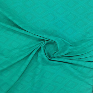 Green Solid Cotton Jacquard Fabric Trade UNO