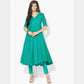 Green Solid Cotton Jacquard Fabric Trade UNO