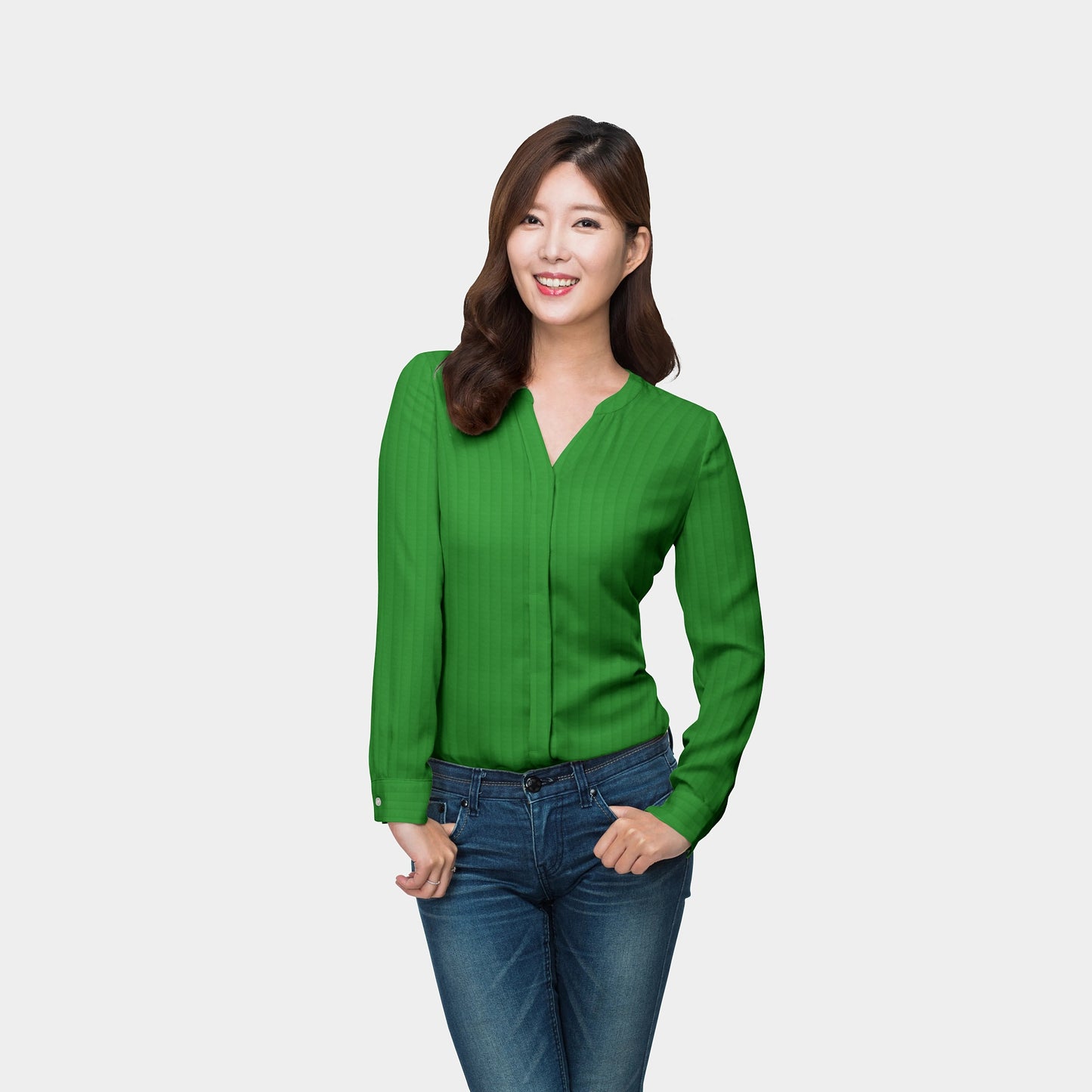 Green Solid Georgette Fabric Trade UNO
