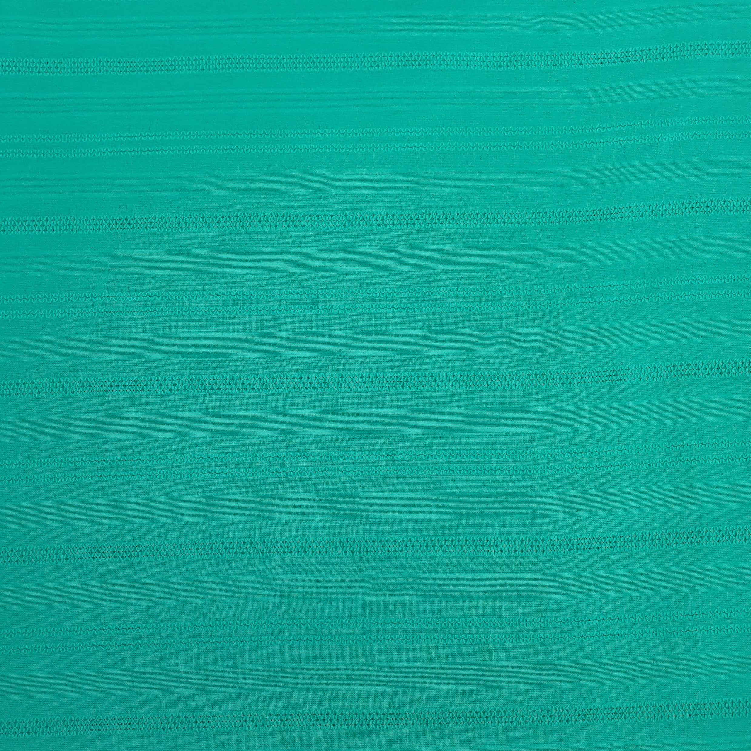 Green Solid Jacquard Cotton Fabric, Plain Weave 48 Inches, TU-2005