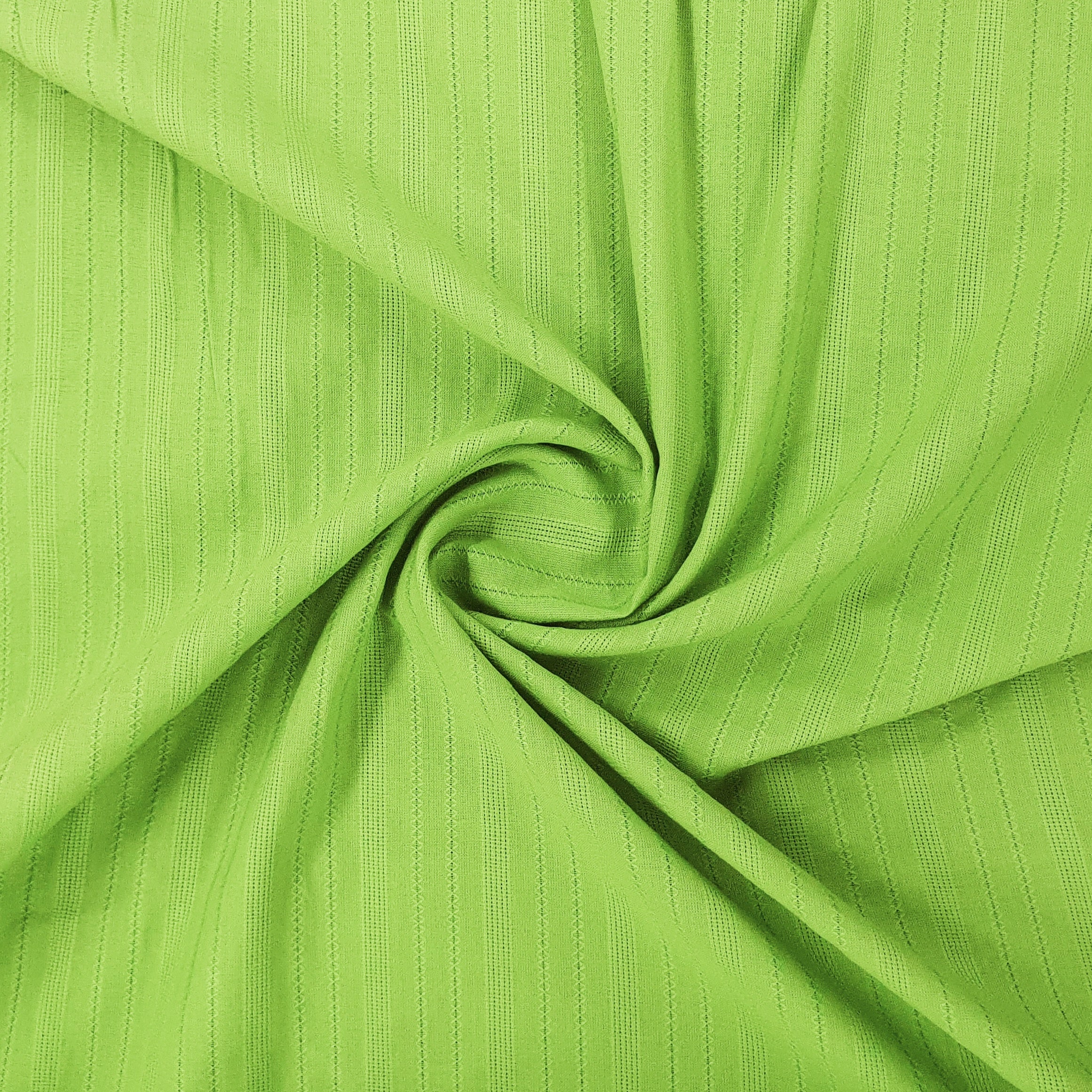 Green Stripe Jacquard Cotton Fabric Trade UNO