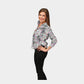 Grey Floral Print Rayon Dobby Fabric - TradeUNO