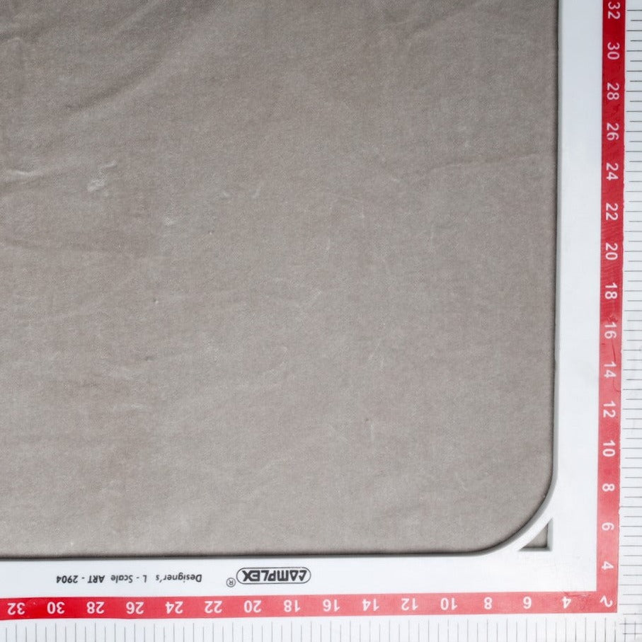 Grey Solid Cotton Velvet Fabric Trade UNO