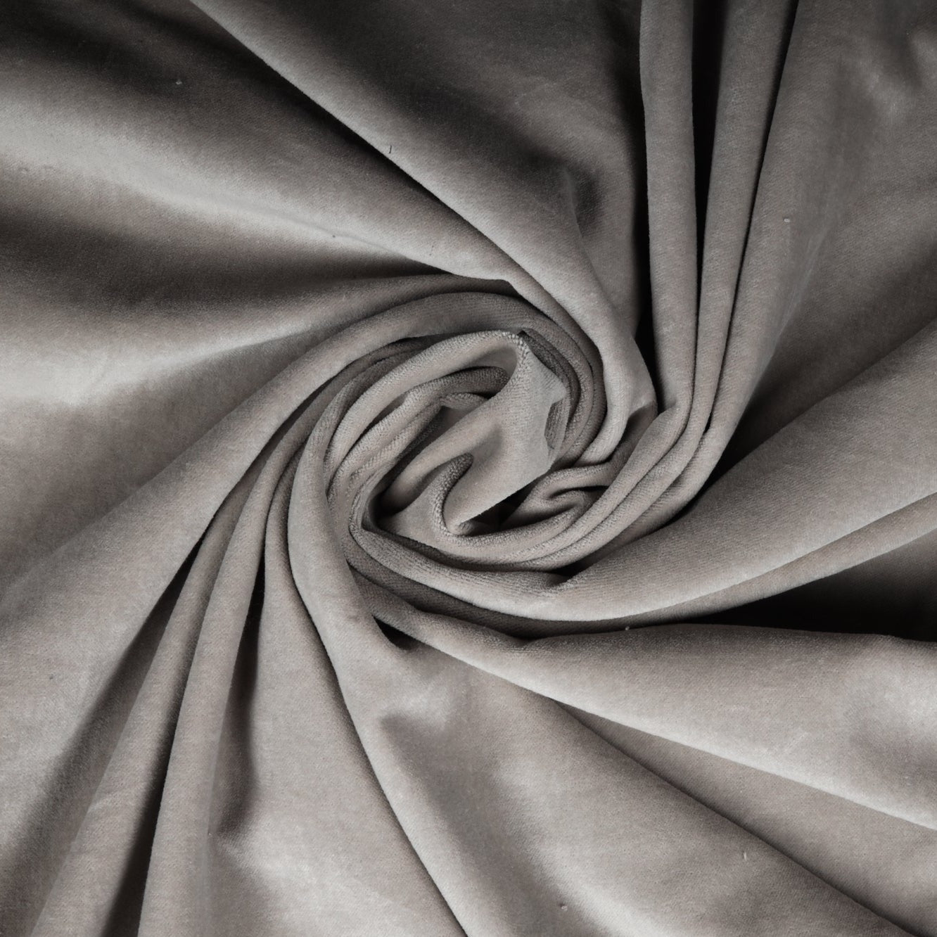 Grey Solid Cotton Velvet Fabric Trade UNO