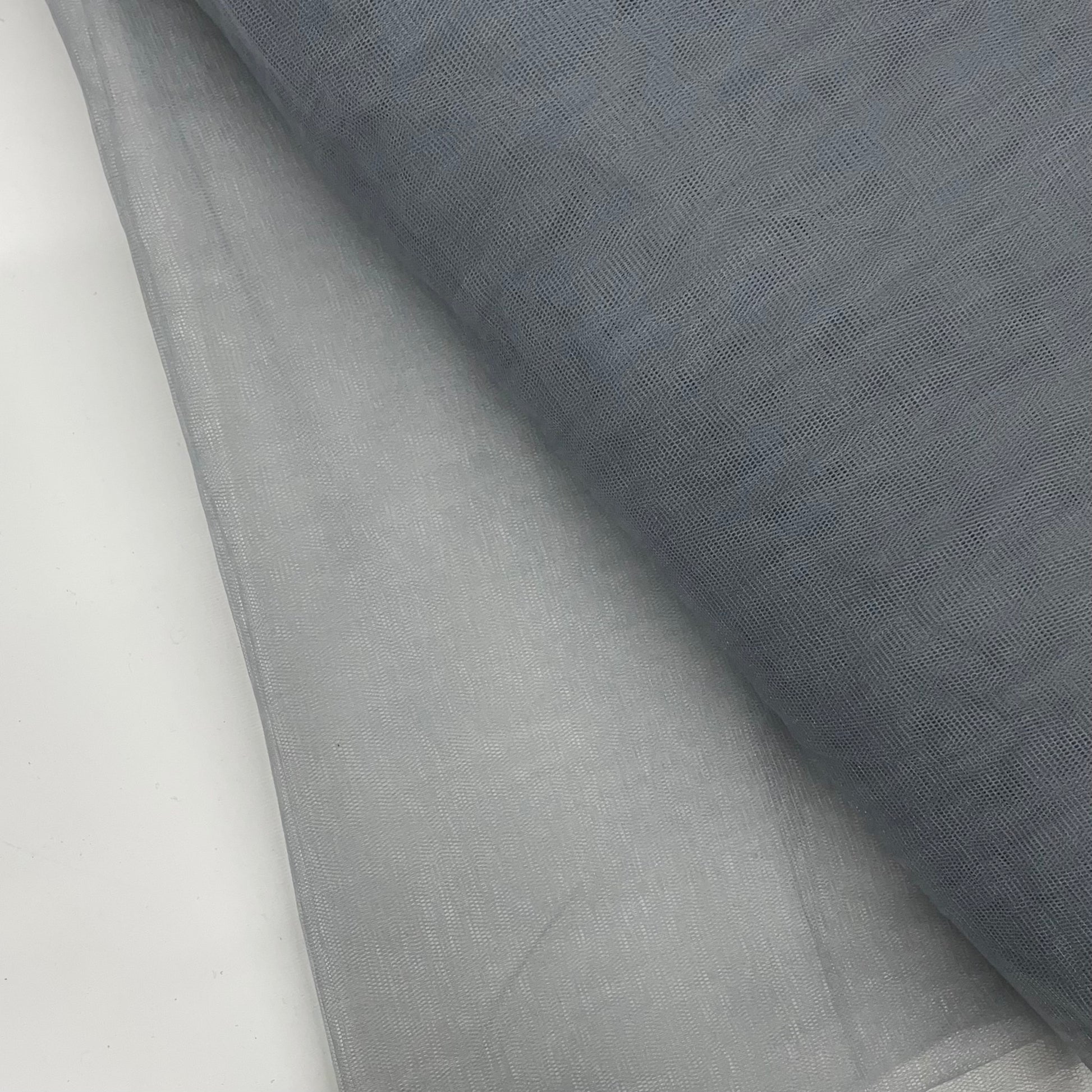 Grey Solid Net Fabric ,44 inches - TradeUNO