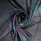 Grey & Teal Marble Print Satin Fabric Trade UNO