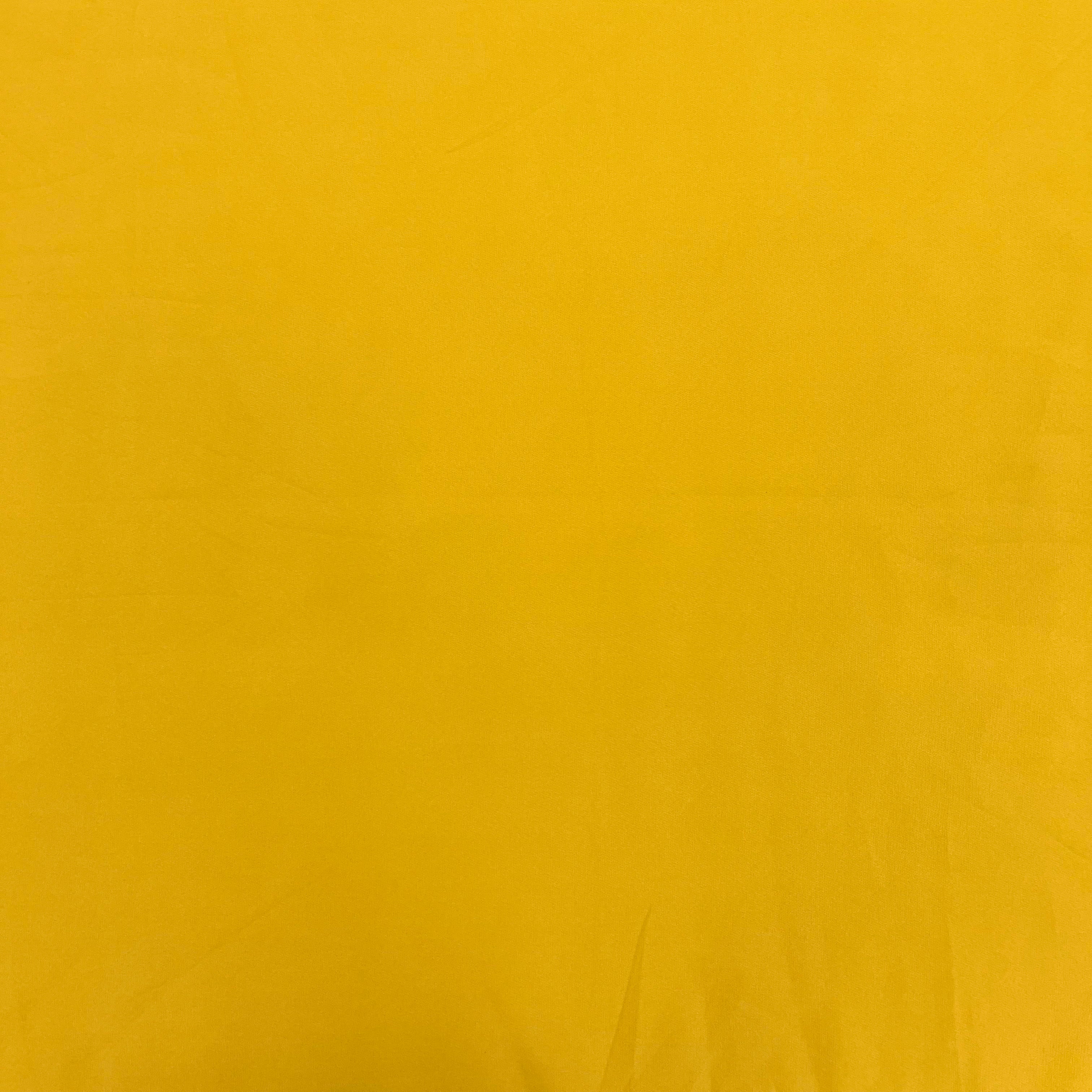 Mustard Yellow Solid Banana Crepe Fabric - TradeUNO