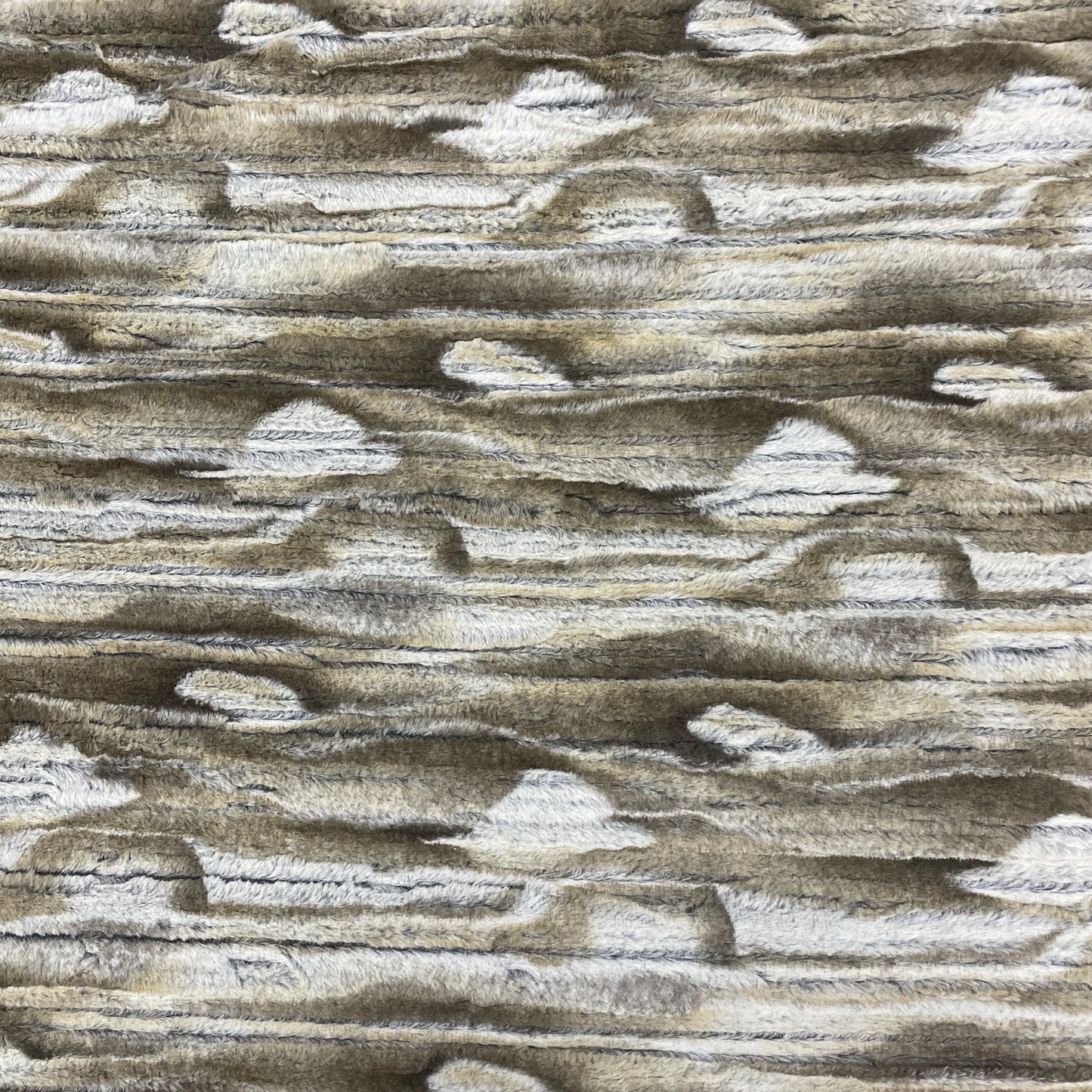 Brown White Fur Knitted Pile Fabric - TradeUNO