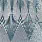 Blue Sequence Embroidery Net Lycra Fabric - TradeUNO