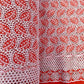 Orange & White Schiffli Embroidery Cotton Fabric