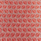 Orange & White Floral Schiffli Embroidery Fabric