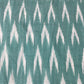 Green With White Ikkat Print Cotton Fabric