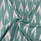 Green With White Ikkat P Cotton Fabricv - TradeUNO