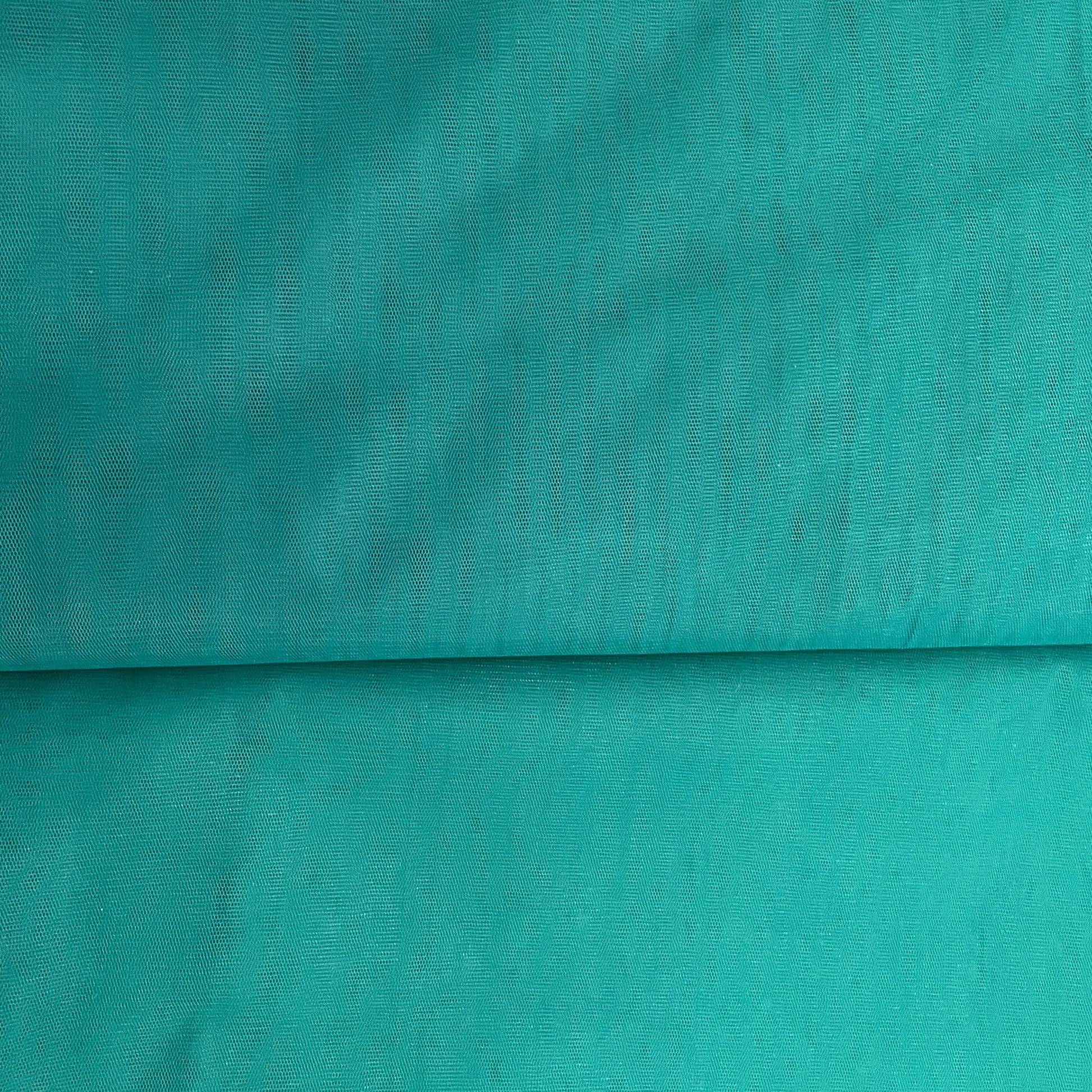 Dark Green Solid Net Fabric - TradeUNO
