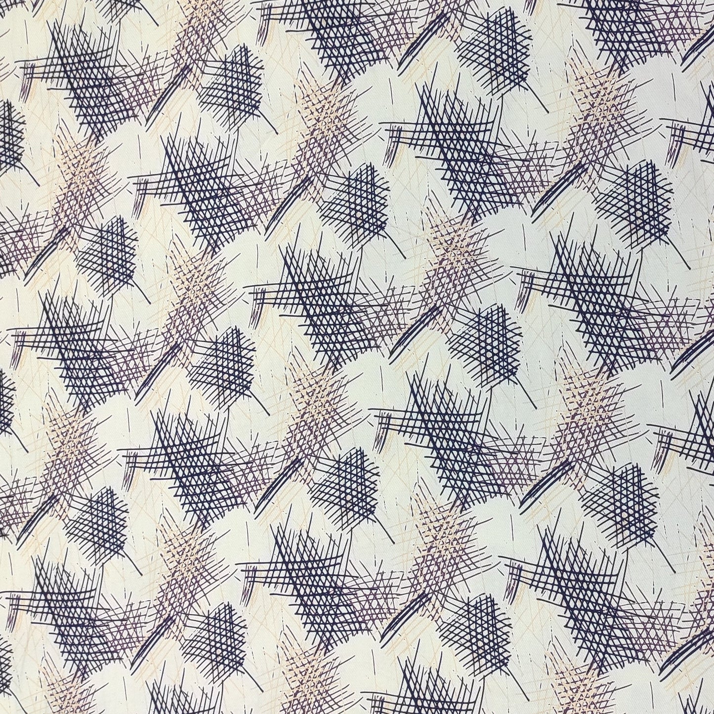 Cream Digital Print Rayon Fabric 52 Inches Plain Weave