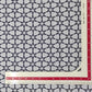 Grey & Navy Blue Star Print Viscose Dobby Fabric Trade UNO