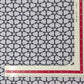 Grey & Navy Blue Star Print Viscose Dobby Fabric Trade UNO
