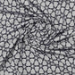 Grey & Navy Blue Star Print Viscose Dobby Fabric Trade UNO