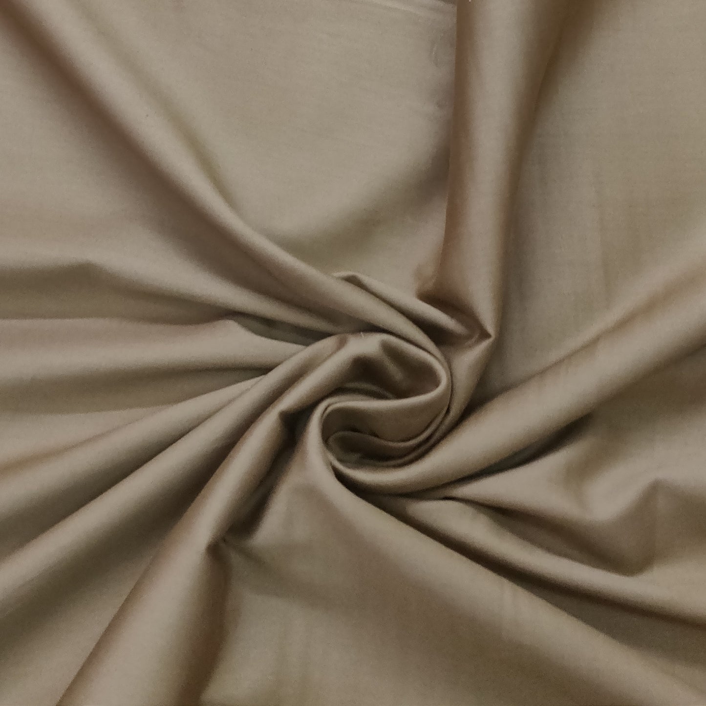 Khaki Solid Cotton Satin Fabric - TradeUNO
