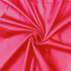 Rose Pink Solid Cotton Satin Fabric - TradeUNO