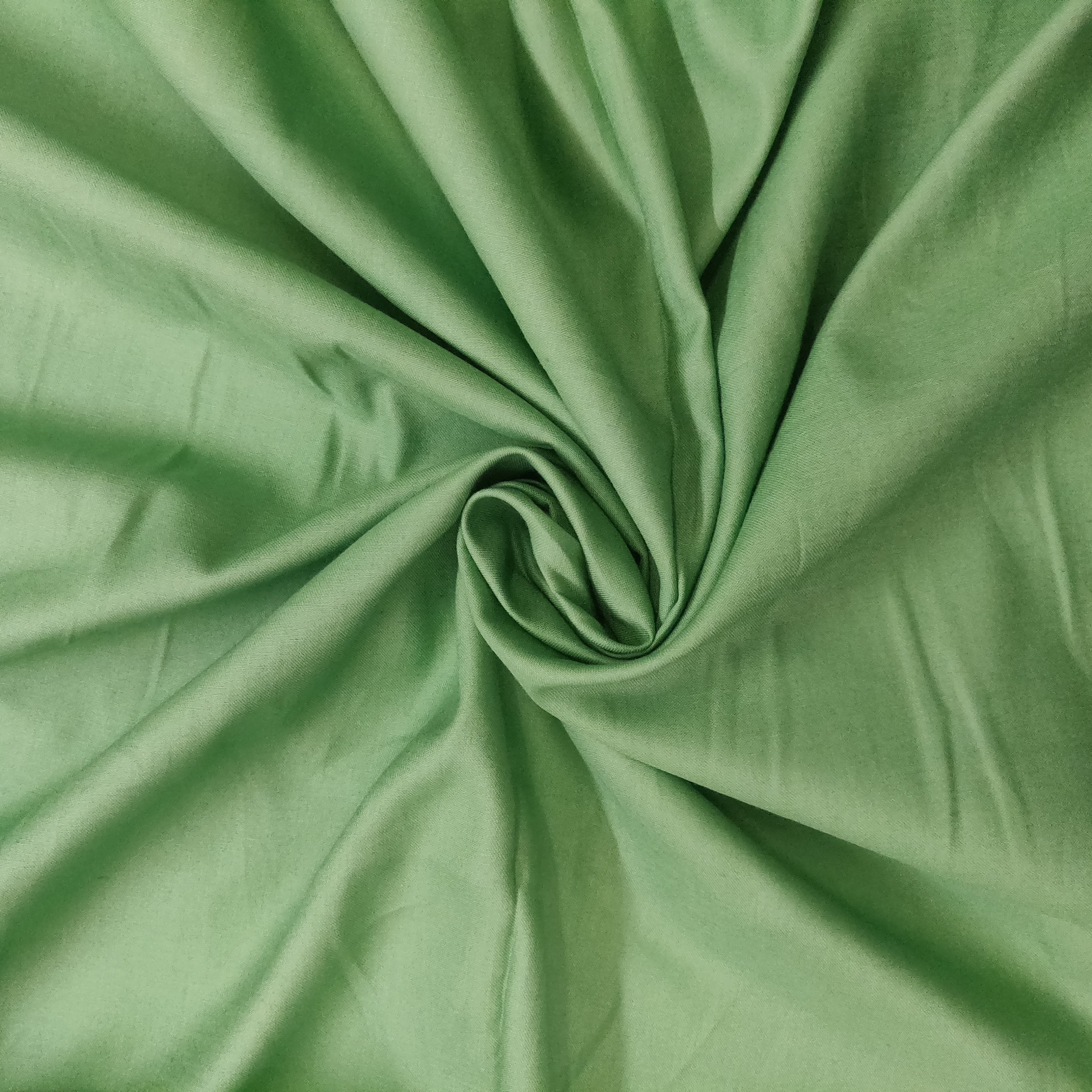 Light Green Solid Cotton Satin Fabric - TradeUNO