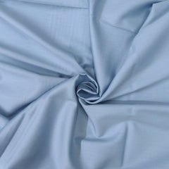 Light Blue Solid Cotton Satin Fabric - TradeUNO