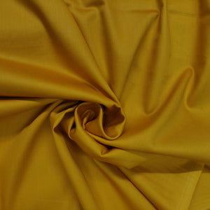 Haldi Yellow Solid Cotton Satin Fabric - TradeUNO