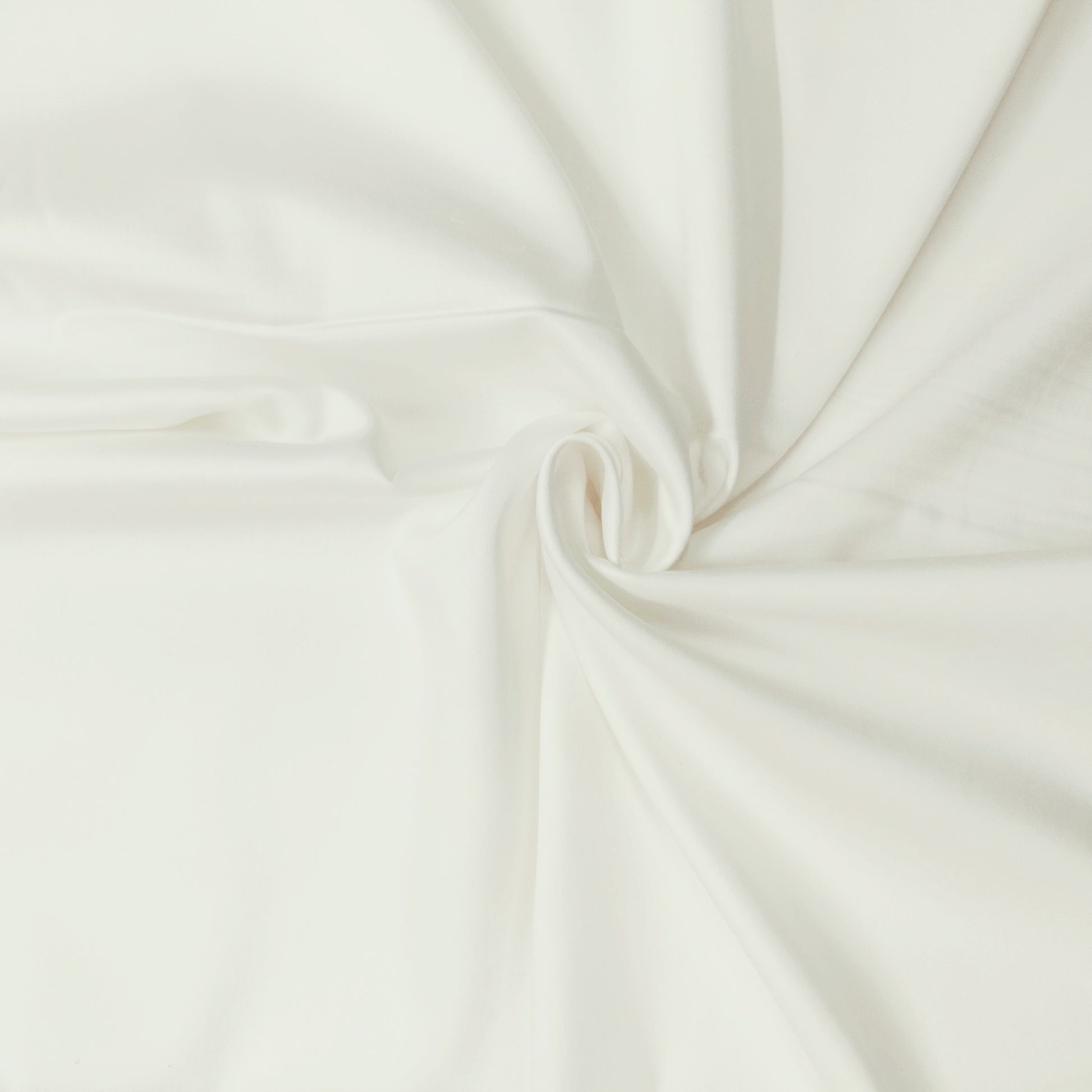 White Solid Cotton Satin Fabric - TradeUNO