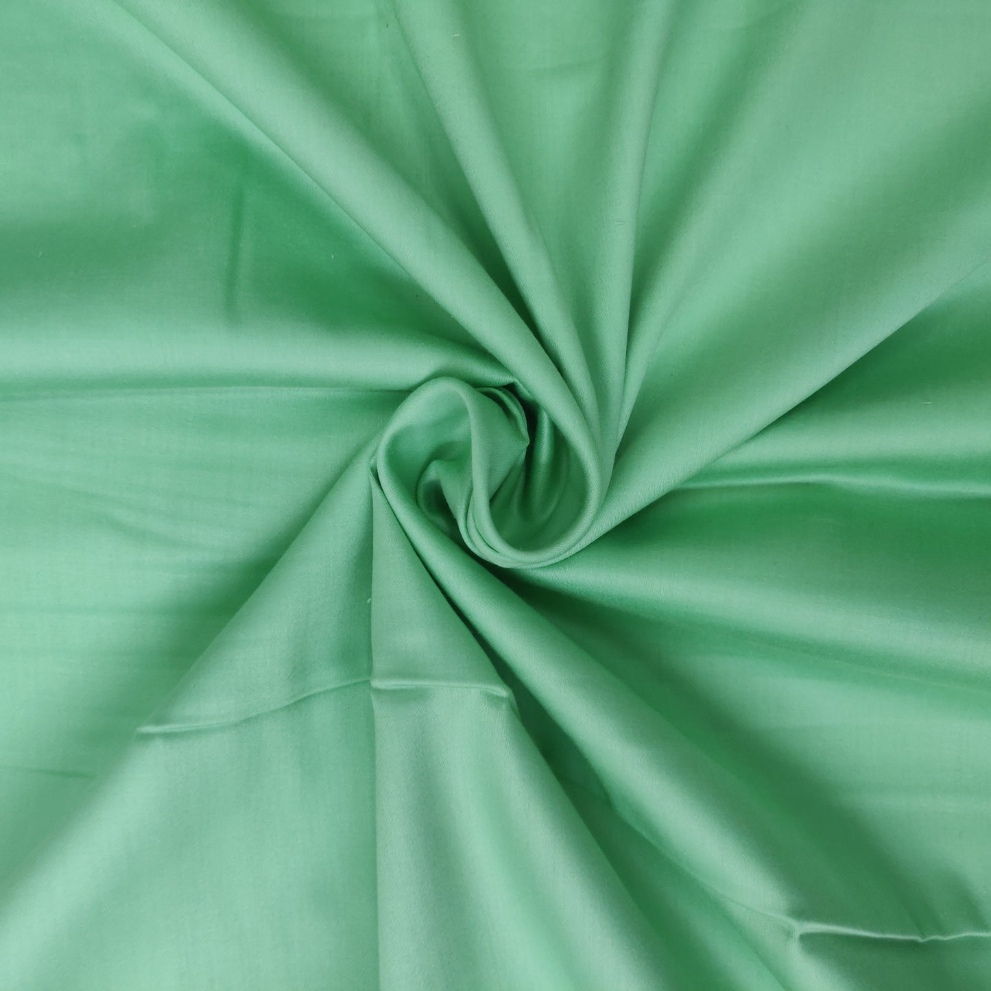 Sea Green Solid Cotton Satin Fabric - TradeUNO