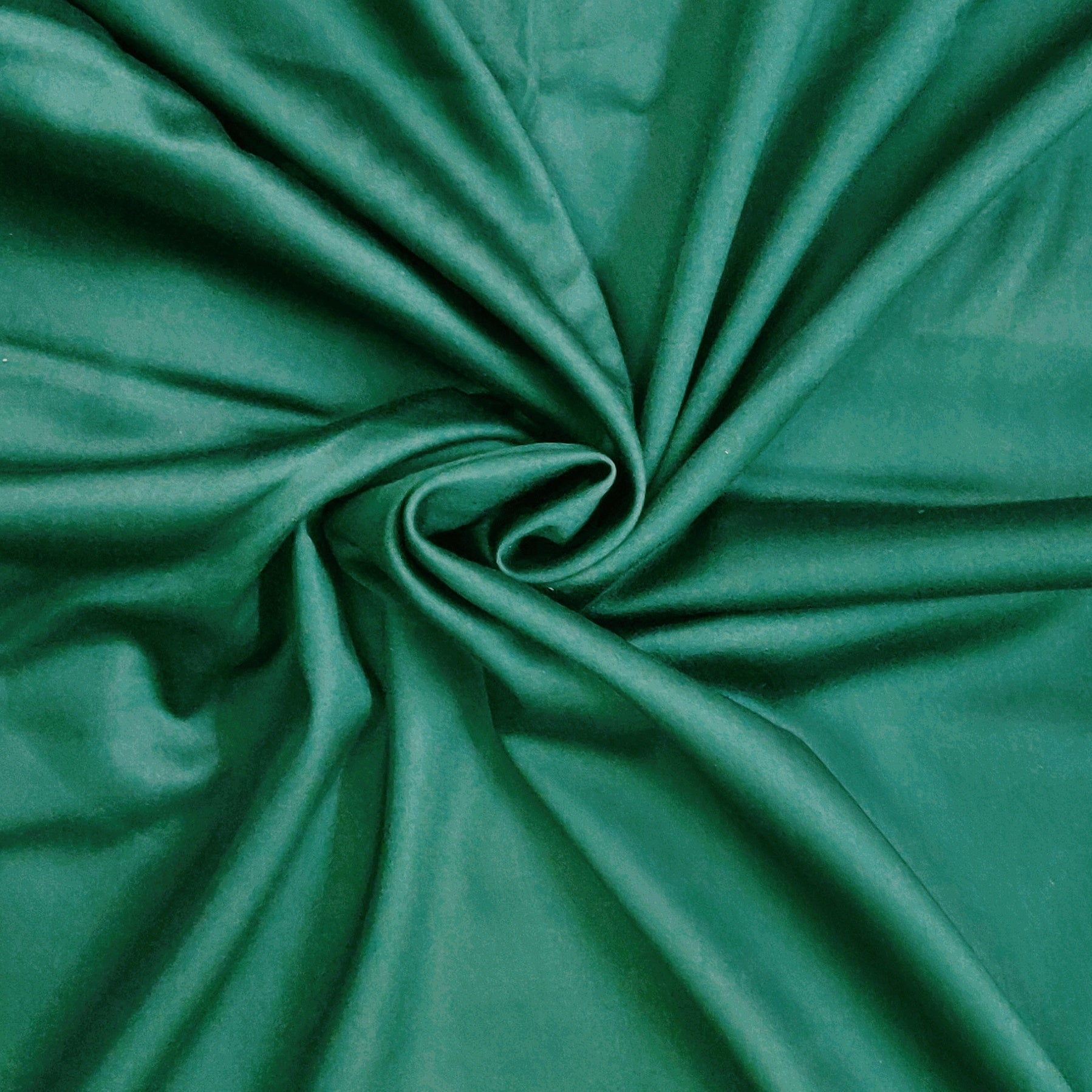 Dark Green Solid Cotton Satin Fabric - TradeUNO