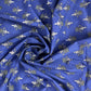 Blue Handblock Floral Print Cotton Fabric - TradeUNO