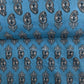 Sky Blue Handblock Print Cotton Fabric - TradeUNO