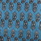 Sky Blue Handblock Print Cotton Fabric - TradeUNO