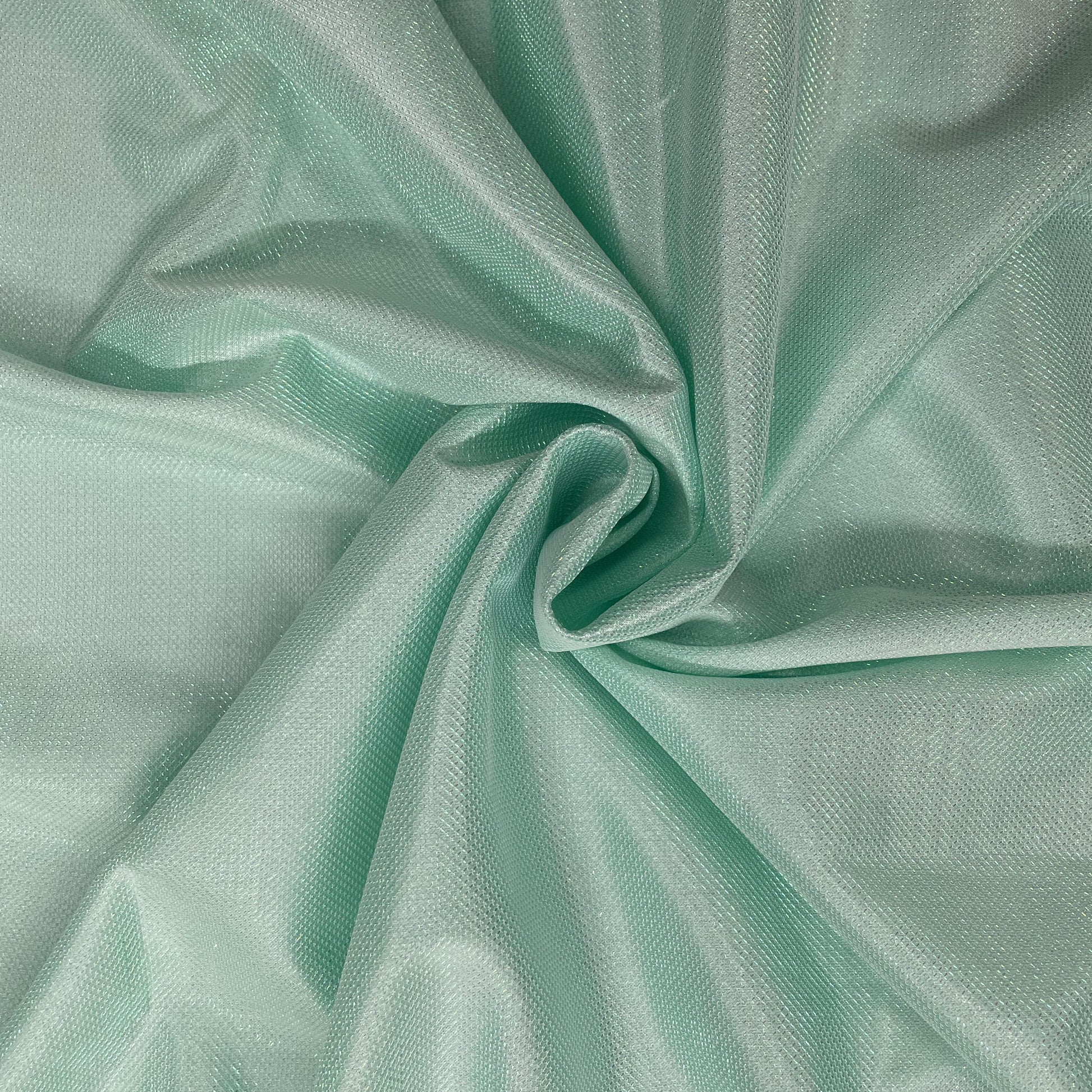 Mint Green Imported Lurex Knitted Fabric - TradeUNO