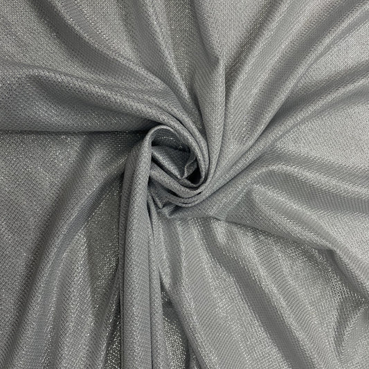 Silver Imorted Lurex Knitted Fabric