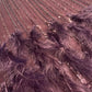 Premium Wine Imported Sequins Feathers Handcrafted Embroidery Net Fabric