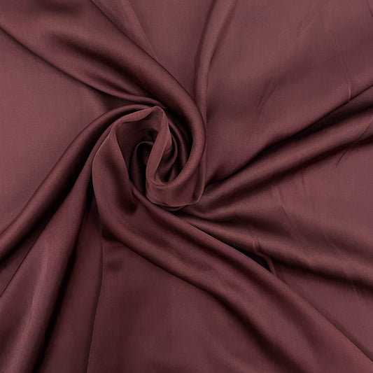 Maroon Solid Armani Satin Fabric