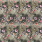 Brown & Red Floral Print Viscose Satin Fabric - TradeUNO