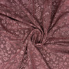 Pink Floral Imported Embossed Knitted Lycra Fabric - TradeUNO