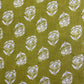 Lime Green Floral Print Cotton Fabric - TradeUNO