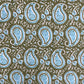 Green With Blue Paisley Print Cotton Fabric - TradeUNO