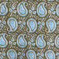 Green With Blue Paisley Print Cotton Fabric - TradeUNO