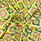 Yellow Ikkat Print Poplin Cotton Fabric - TradeUNO